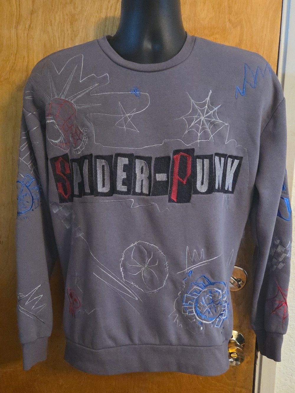 Marvel Spider-Man Across The Spider-Verse Spider-Punk Crew Neck Sweatshirt XS
